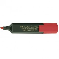 Stylo marqueur fluorescent Textliner 48 de Faber-Castell - Rouge