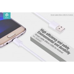 Cable Devia Smart Micro USB 1 Metro Blanco – Cable de Carga y Datos para Android DESCAN364W