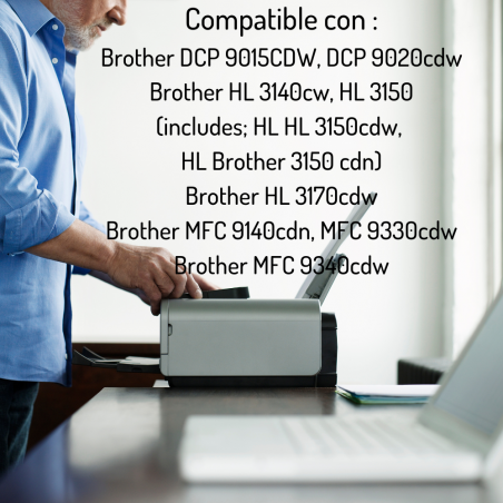 Cartucho de tóner compatible con Brother TN241 / TN245 C
