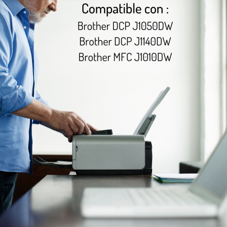 Cartouche Compatible avec Brother LC421XL - LC421XLM Magenta Veuillez lire les instructions avant d'acheter.