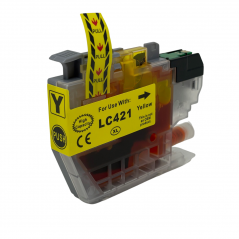 Cartucho Compatível com Brother LC421XL - LC421XLY Amarelo Por favor, leia as instruções antes de comprar.