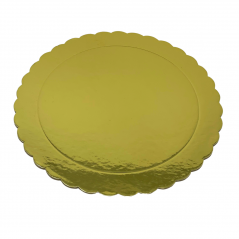 Decoração Doce 10 x Discos/Bases Extra Fortes de 30cm X 3 Mm. Altura do Bolo (Ouro)
