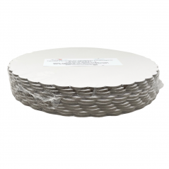 Decoração Doce 10 x Discos/Bases Extra Fortes de 30cm X 3 Mm. Altura do Bolo (Branco)