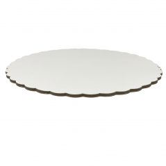 Decoração Doce 10 x Discos/Bases Extra Fortes de 30cm X 3 Mm. Altura do Bolo (Branco)