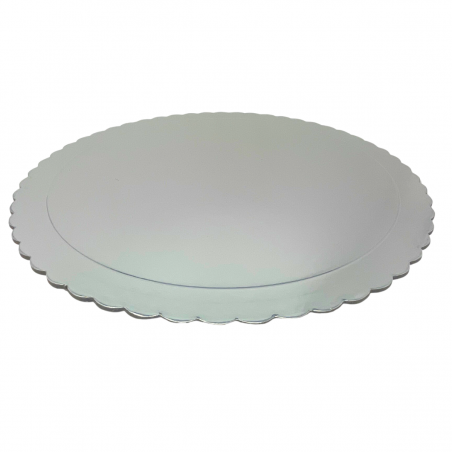 Decoracion Dulce 10 x Discos/Bases Extrafuertes de 30cm X 3 Mm. Altura para Pasteles (Plata)