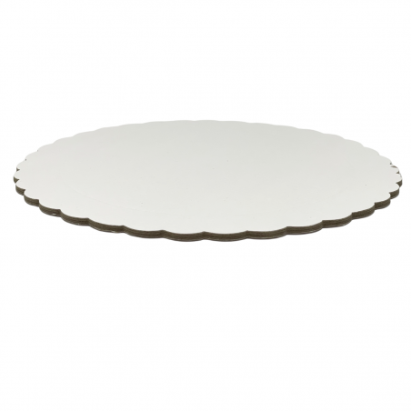 Decoracion Dulce 10 x Discos/Bases Extrafuertes de 25cm X 3 Mm. Altura para Pasteles (Blanco)