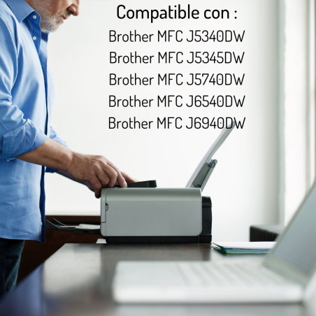 Brother LC422XL Pacote de 4 cartuchos de tinta originais - LC422XLVAL