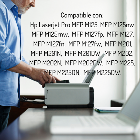 Cartucho de tóner compatible con Hp CF283A