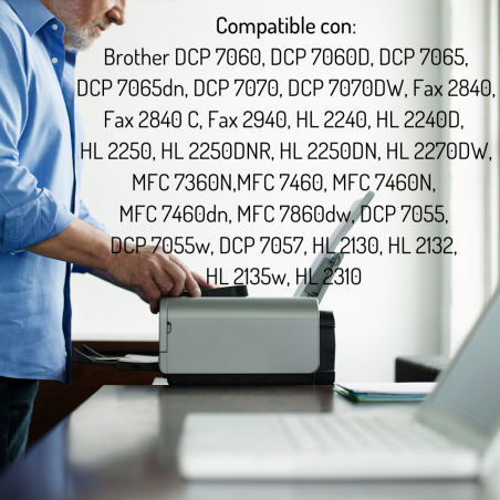 Cartucho de toner compatible con Brother TN2220