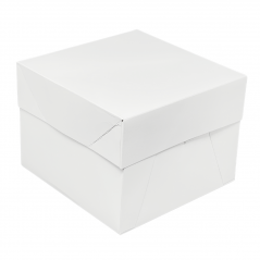Pk de 5 Bases Extrafuertes Cuadradas de 30cm x 3mm y 5 Cajas de 30.4 x 30.4 x 15cm (Blanco)