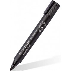 Staedtler Lumocolor 352 Caneta Permanente - Ponta Redonda - Traço de 2mm Aproximadamente - Secagem Rápida - Cor Preta