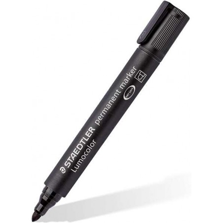 Staedtler Lumocolor 352 Marqueur Permanent - Pointe Ronde - Trait d'environ 2mm - Séchage Rapide - Couleur Noir
