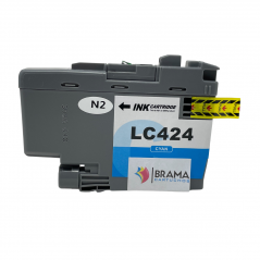 Cartouche d'encre Compatible avec Brother LC424 Cyan
