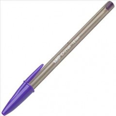 Caneta esferográfica Bic Cristal Fun - Ponta grossa de 1,6 mm - Cor roxa
