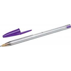 Caneta esferográfica Bic Cristal Fun - Ponta grossa de 1,6 mm - Cor roxa