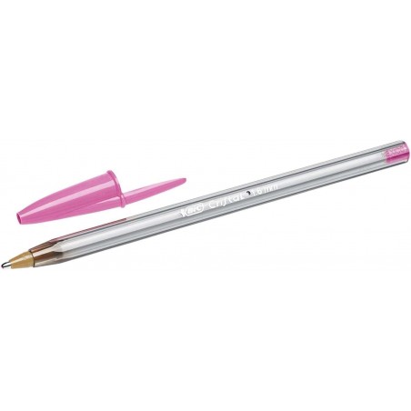 Bic Cristal Fun Boligrafo de Bola - Punta Gruesa de 1.6mm - Color Rosa