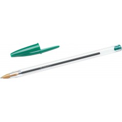 Caneta esferográfica Bic Cristal Original - Ponta redonda de 1,0 mm - Traço de 0,4 mm - Cor Verde