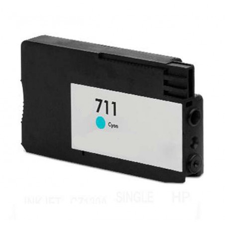 Cartouche compatible avec HP 711 Cyan 26ml - Remplace CZ130A