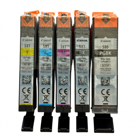 Pack de 5 Cartuchos Originales Canon PGI-580 / CLI-581 Start-Up
