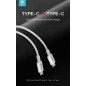 Cable Devia Smart Series USB-C a USB-C PD 60W 3A – Carga Rápida y Datos Blanco DECATC380W