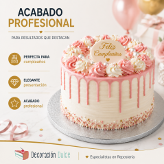 Decoracion Dulce - Paquete de 10 Bases Redondas - Altura de 1.2 cm, Diámetro de (25cm)