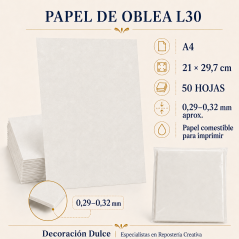 50 X papier gaufrette comestible 0.3mm L3
