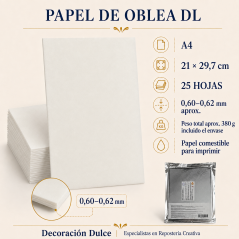 25 X Papel wafer comestível 0,6 mm L6