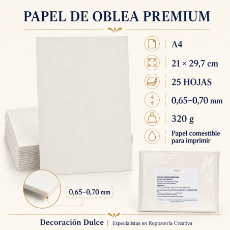 25 x papier de gaufrette de qualité supérieure