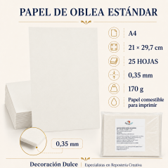25 x A4 Wafer Paper - 0,35mm- Est
