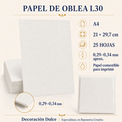 25 X papel wafer comestível 0,3 mm L3