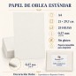 25 hojas de papel de oblea comestible A4 – 0,37 mm
