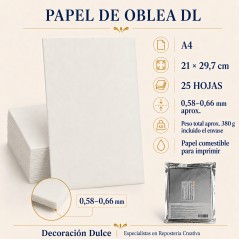 25 X Papel wafer comestível 0,6 mm L6