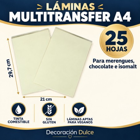 25 folhas de papel de transferência múltipla - folhas de merengue / doces